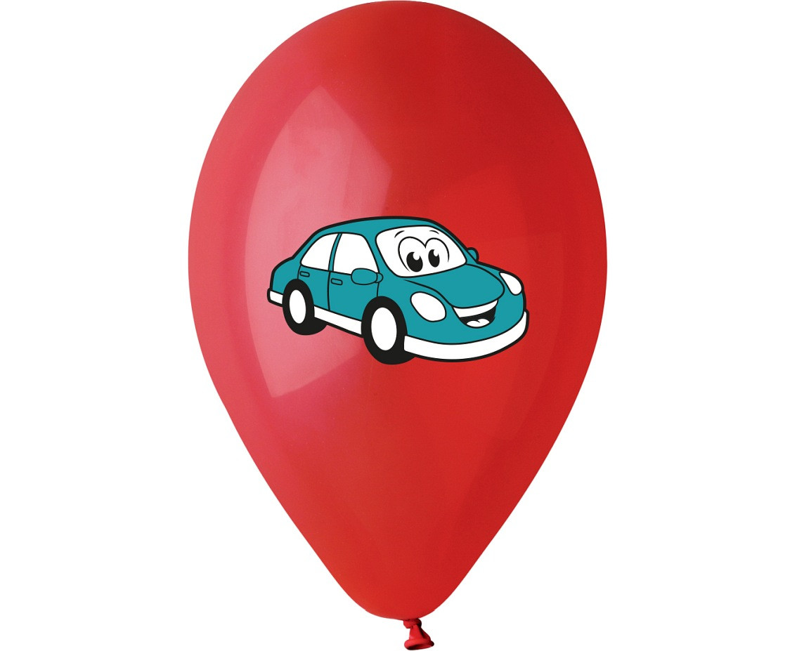 Cartoon Car balloons, 12", 5 pcs